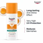 Eucerin Sun Oil Control SPF 50+ مزايا واقي شمس للبشرة الدهنية – Long-lasting Anti-Shine