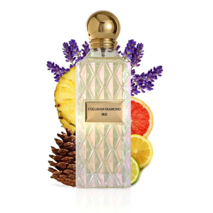 Cullinan Diamond Iris Ibraheem Al Qurashi notes de pamplemousse iris bois de cèdre