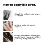 Comment Appliquer le Shampooing Absolut Repair L'Oréal Professionnel sur Cheveux Mouillés - Mode d'Emploi