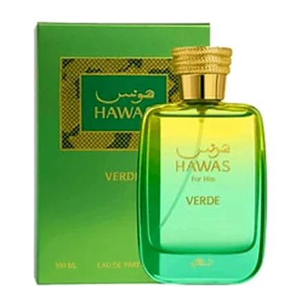Rasasi Hawas Verde 100ml Eau de Parfum Homme - flacon et boite