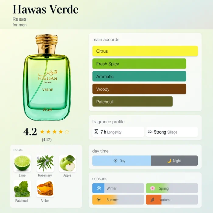 Hawas Verde Rasasi pour Homme Eau de Parfum 100ml